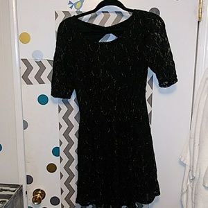 A black embedded dress